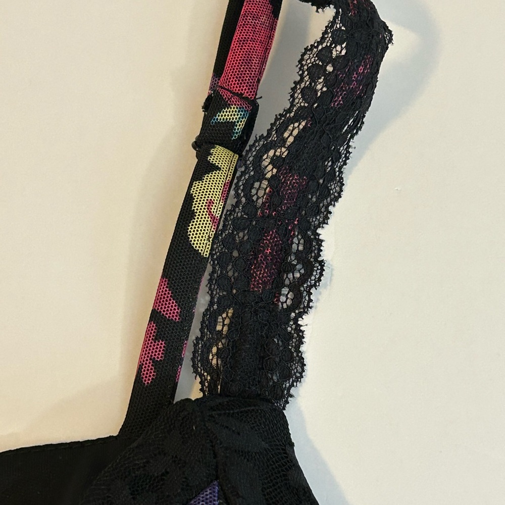 NWT torrid & Betsy Johnson collab Black Midi Dress with Pink and purple Floral - Picture 8 of 12